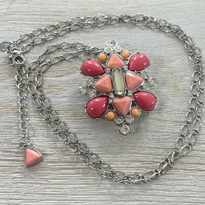 Lia Sophia necklace pendant brooch combo